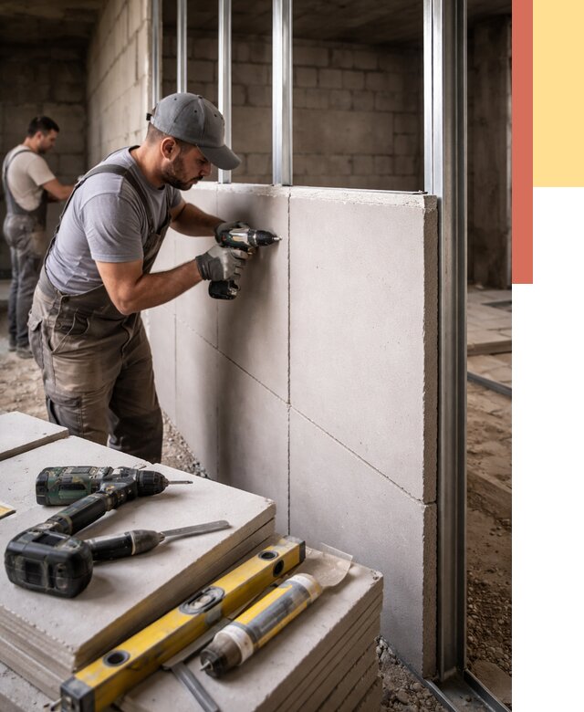 Кладка влагостойких перегородок ПГП в Владикавказе от 1237 руб. под ключ | ОТДЕЛОЧНИК-Вкз