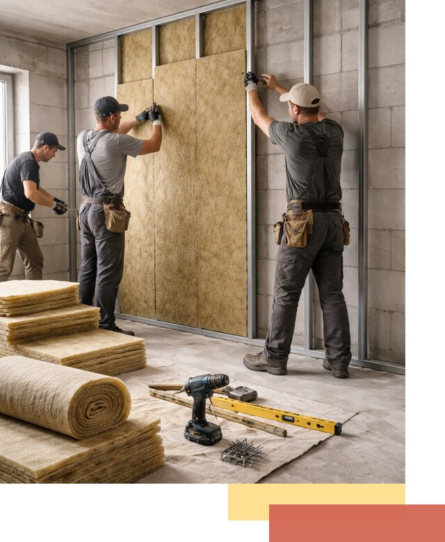 Шумоизоляция перегородок из блоков в Владикавказе — монтаж и защита шумоизоляцией