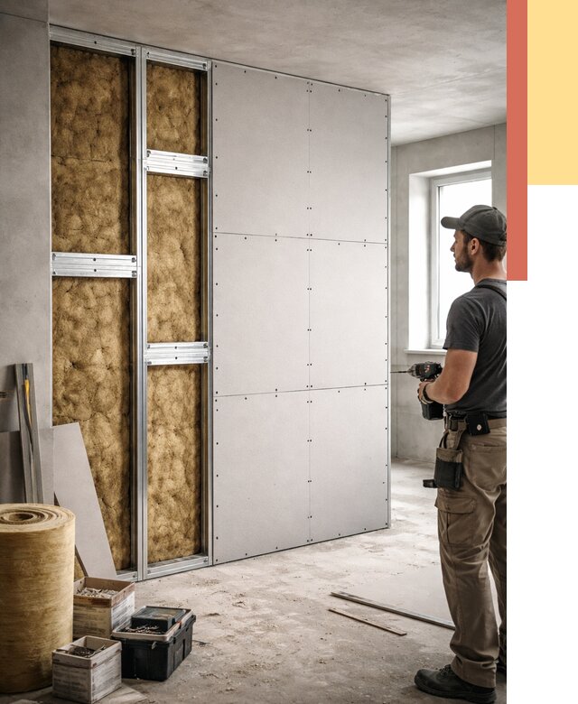 Усиленная перегородка под навеску в Владикавказе от 13194 руб. — монтаж под ключ | ОТДЕЛОЧНИК-Вкз