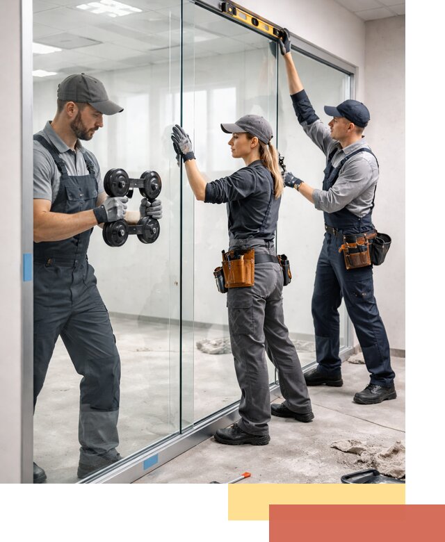 Профессиональный монтаж стеклянных перегородок в Владикавказе