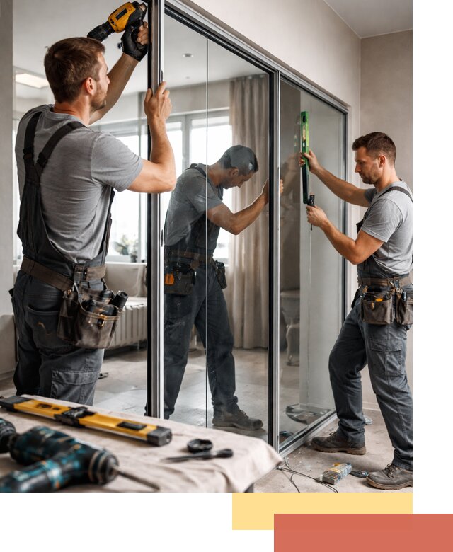 Каркасные стеклянные перегородки под ключ в Владикавказе