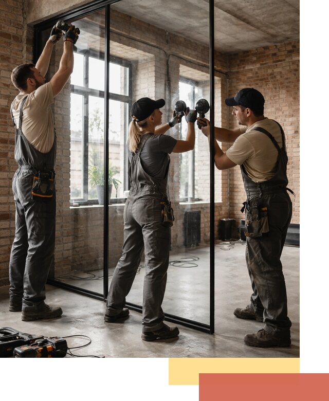 Стеклянные перегородки лофт — изготовление и монтаж в Владикавказе