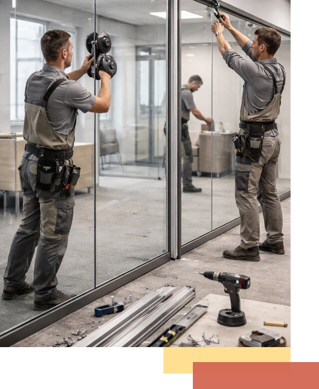 Стеклянные офисные перегородки под ключ в Владикавказе