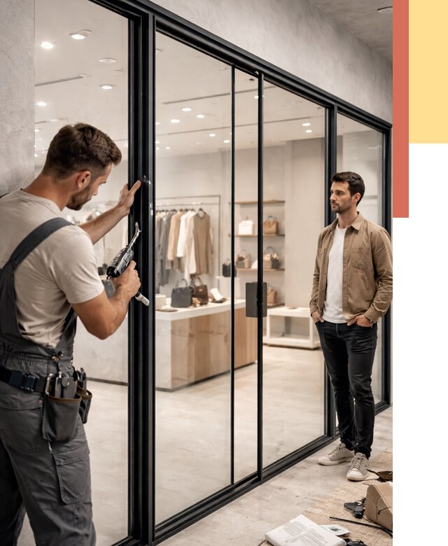 Стеклянные перегородки для магазинов в Владикавказе от 8453 руб. под ключ | ОТДЕЛОЧНИК-Вкз