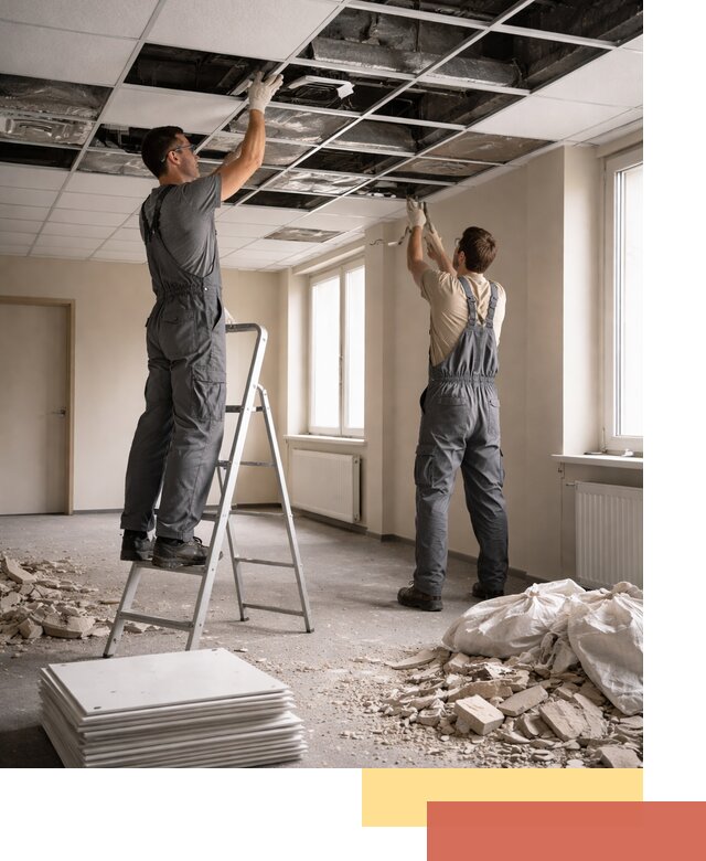 Демонтаж потолков Армстронг профессионально в Владикавказе