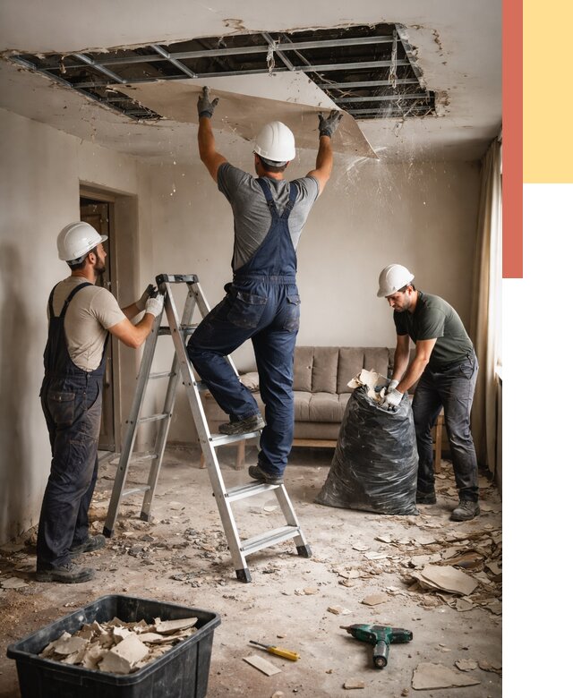 Демонтаж гипсокартонного потолка в Владикавказе от 433 руб. за м2 — ОТДЕЛОЧНИК-Вкз