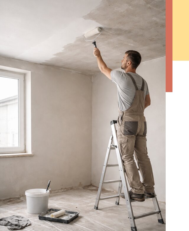 Грунтовка потолка в Владикавказе от 2577 руб. — быстро и недорого | ОТДЕЛОЧНИК-Вкз