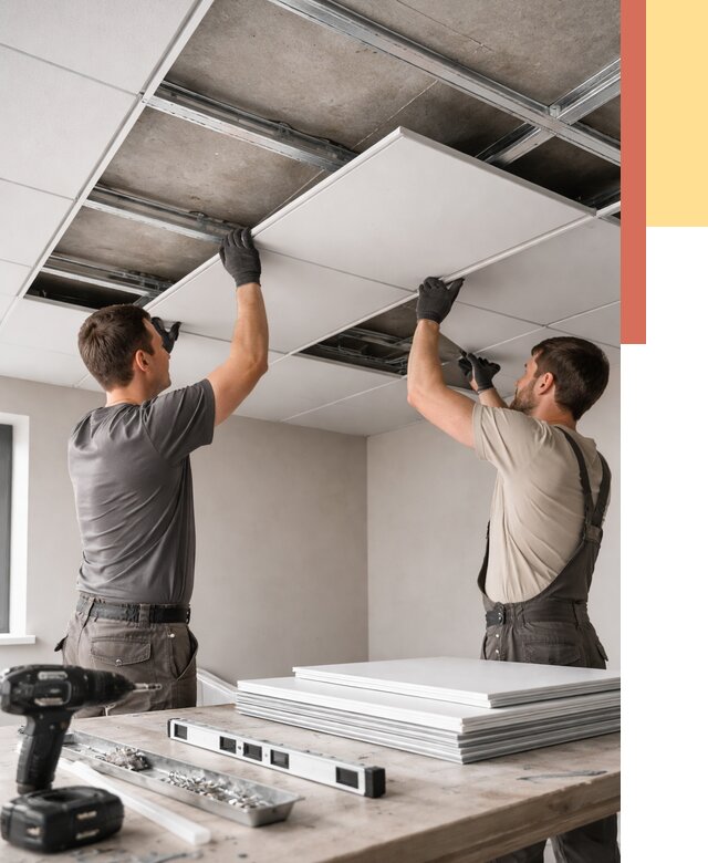 Монтаж кассетного потолка в Владикавказе от 4639 руб/м2 — установка и сборка | ОТДЕЛОЧНИК-Вкз