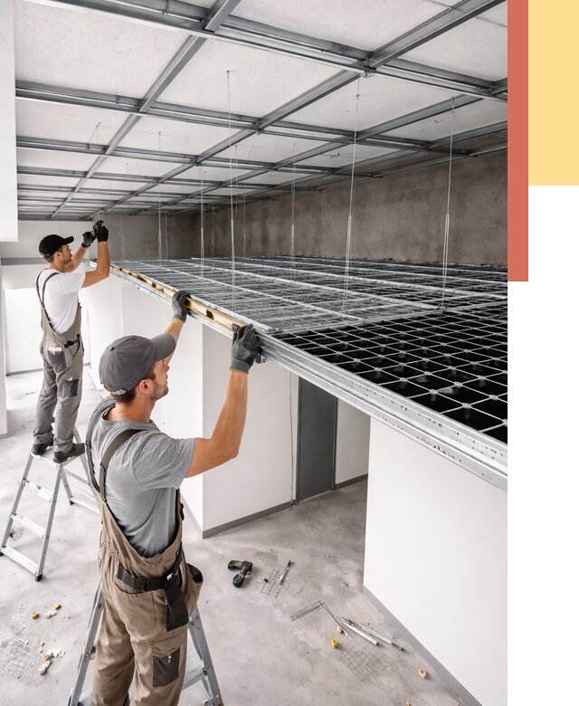 Монтаж потолка грильято в Владикавказе от 464 руб./м² — быстрая сборка под ключ | ОТДЕЛОЧНИК-Вкз