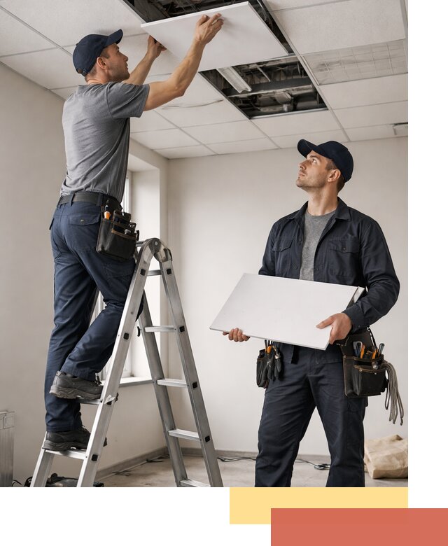 Обслуживание подвесного потолка в Владикавказе — ремонт и чистка