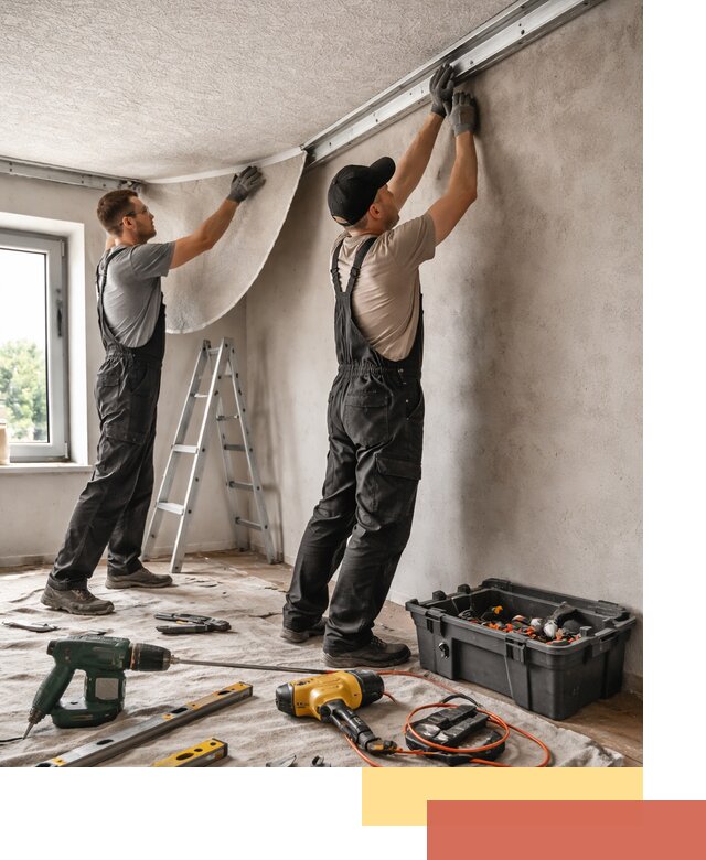 Монтаж фактурного натяжного потолка в Владикавказе качественно и быстро