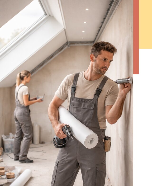 Монтаж натяжного потолка на мансарде в Владикавказе от 3608 руб. | ОТДЕЛОЧНИК-Вкз