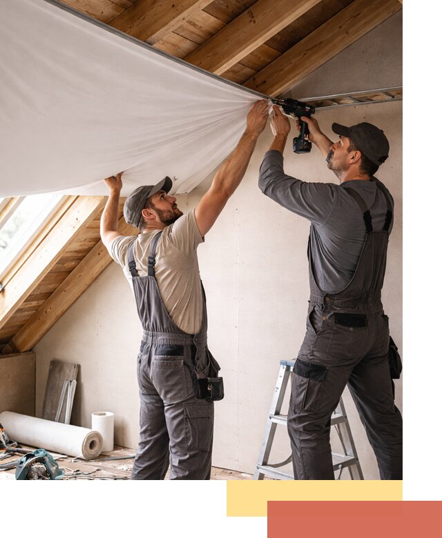 Монтаж натяжного потолка в мансарде в Владикавказе