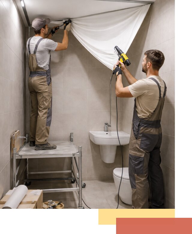 Монтаж натяжного потолка в санузле в Владикавказе