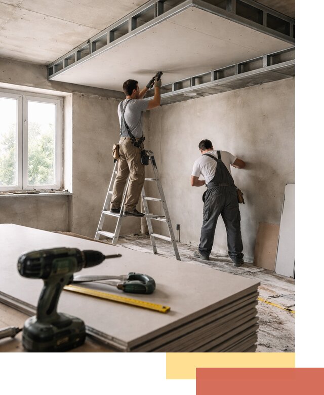 Двухуровневый потолок из гипсокартона в Владикавказе