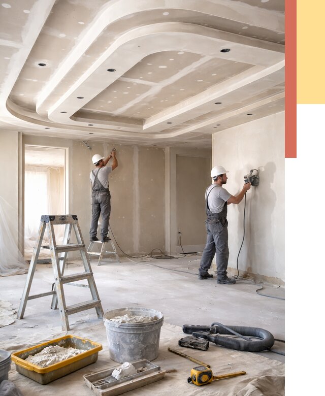 Многоуровневый потолок из гипсокартона в Владикавказе от 773 руб. под ключ | ОТДЕЛОЧНИК-Вкз