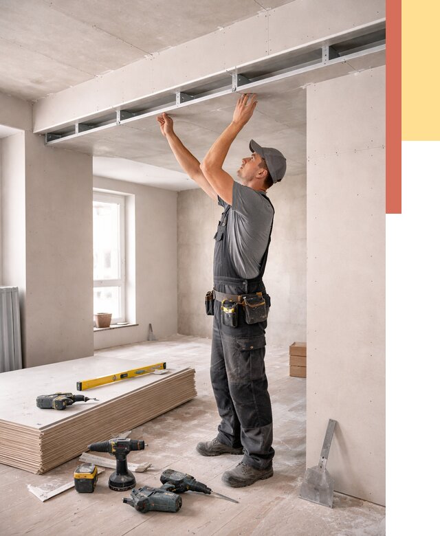 Потолок из гипсокартона с нишей в Владикавказе от 1289 руб. под ключ | ОТДЕЛОЧНИК-Вкз