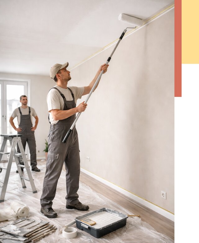 Покраска потолка из гипсокартона в Владикавказе от 4639 руб./м2 — услуги под ключ | ОТДЕЛОЧНИК-Вкз