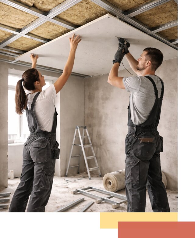 Звукоизоляция потолка из ГКЛ в Владикавказе профессионально и надежно