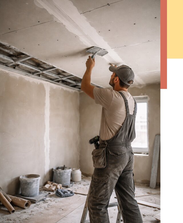 Ремонт потолка из гипсокартона в Владикавказе от 670 руб./м² — быстро и недорого | ОТДЕЛОЧНИК-Вкз