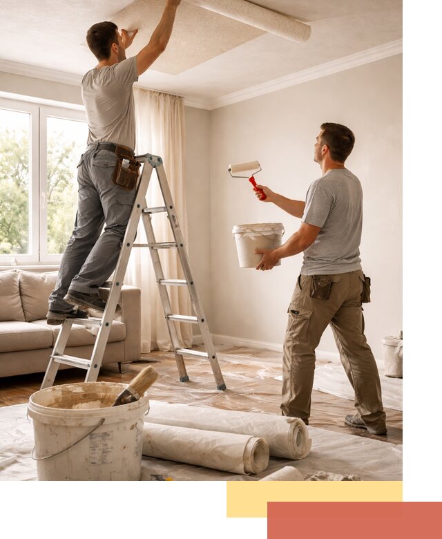 Поклейка обоев на потолок в Владикавказе — качественно и быстро