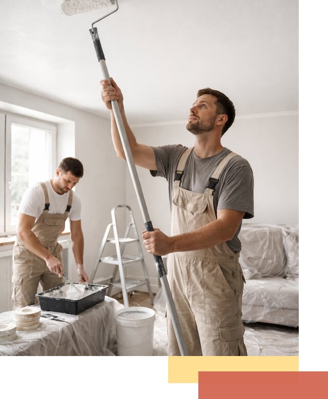 Покраска потолка водоэмульсионной краской в Владикавказе