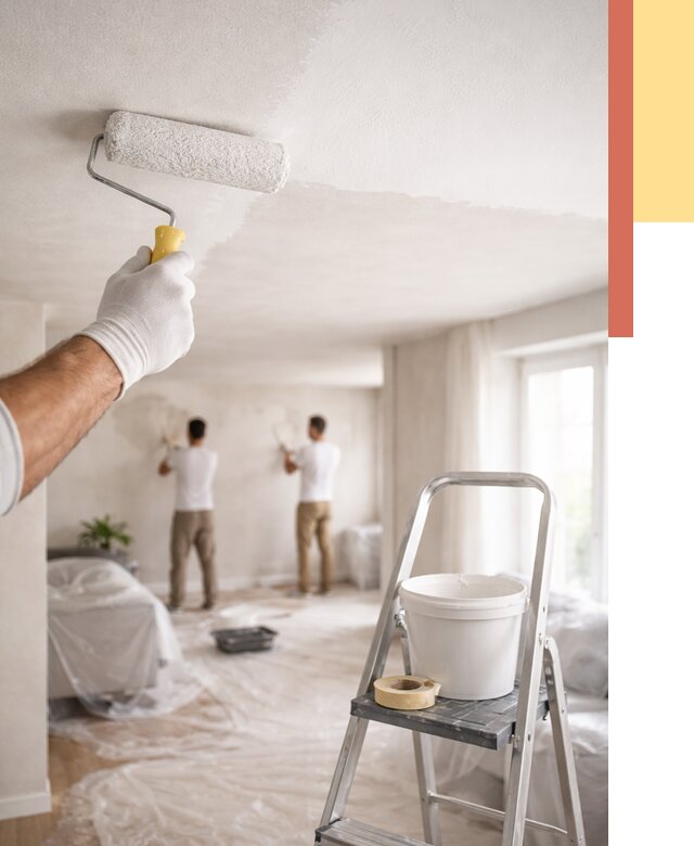 Покраска потолка акриловой краской в Владикавказе от 2577 руб. | ОТДЕЛОЧНИК-Вкз