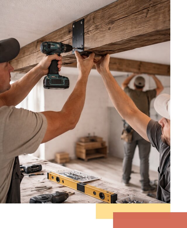 Монтаж декоративных потолочных балок в Владикавказе