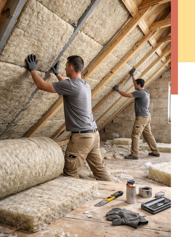 Утепление потолка минватой в Владикавказе от 1495 руб. — быстро и недорого | ОТДЕЛОЧНИК-Вкз