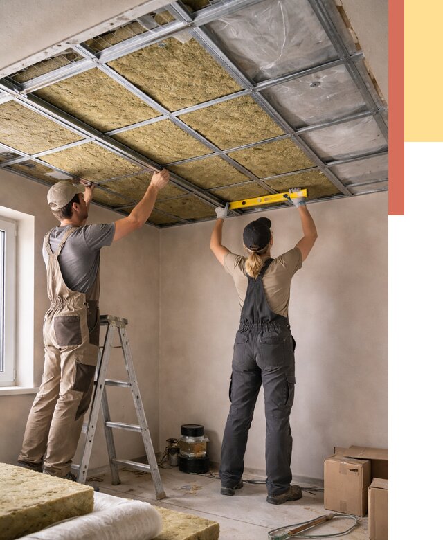 Шумоизоляция потолка в Владикавказе от 1289 руб. под ключ — услуги ОТДЕЛОЧНИК-Вкз